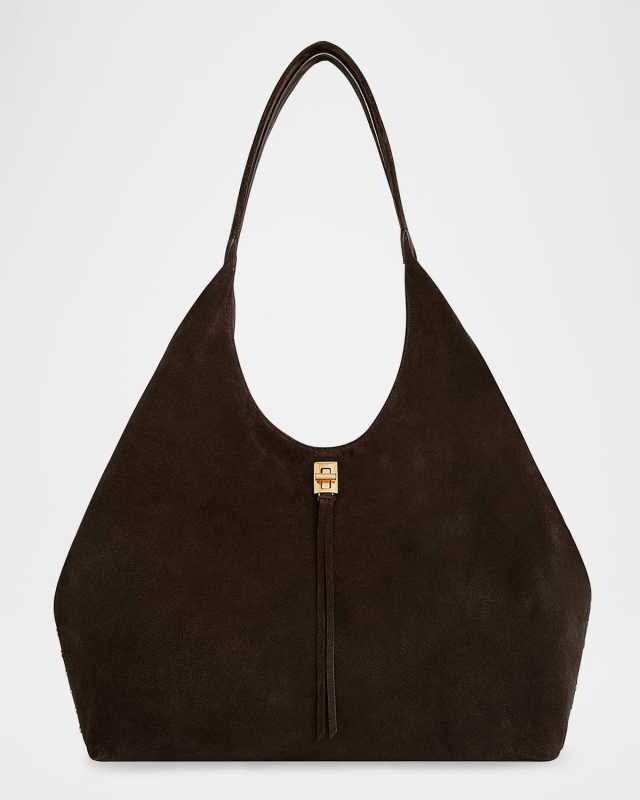 Darren Signature Suede Shoulder Bag